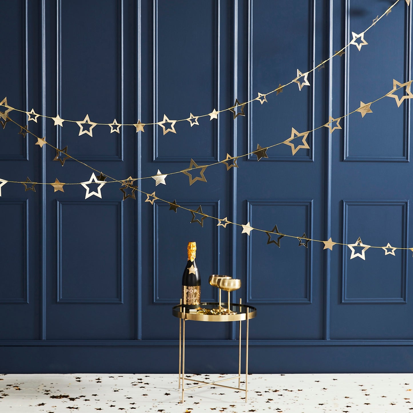Gold Foiled Star Hanging Garland