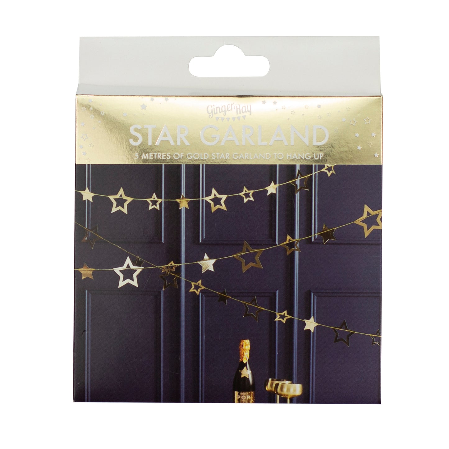 Gold Foiled Star Hanging Garland