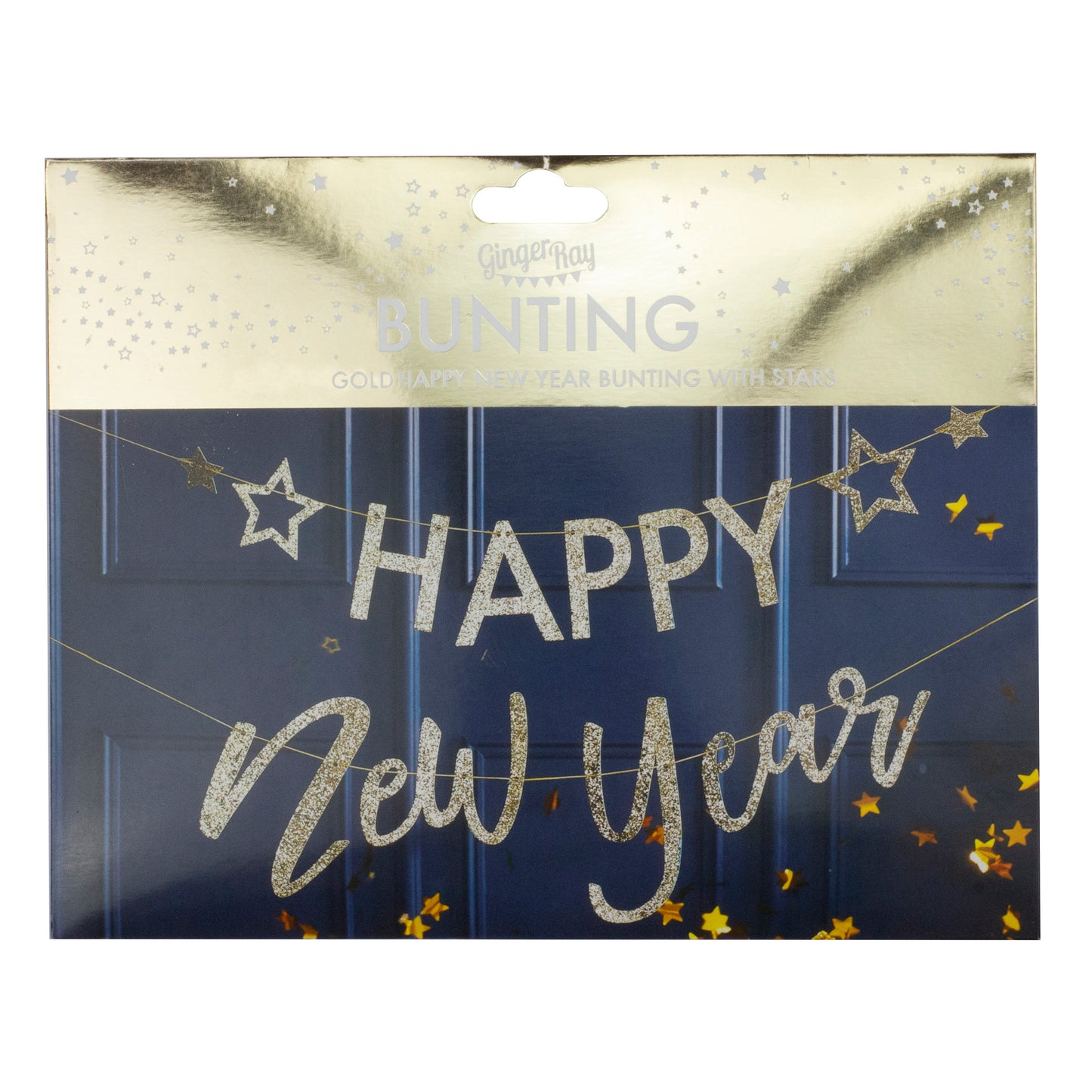 Gold Happy New Year Banner Decoration