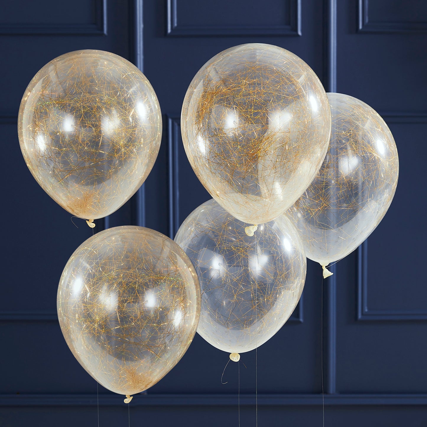 Gold Angel Hair Confetti Balloons