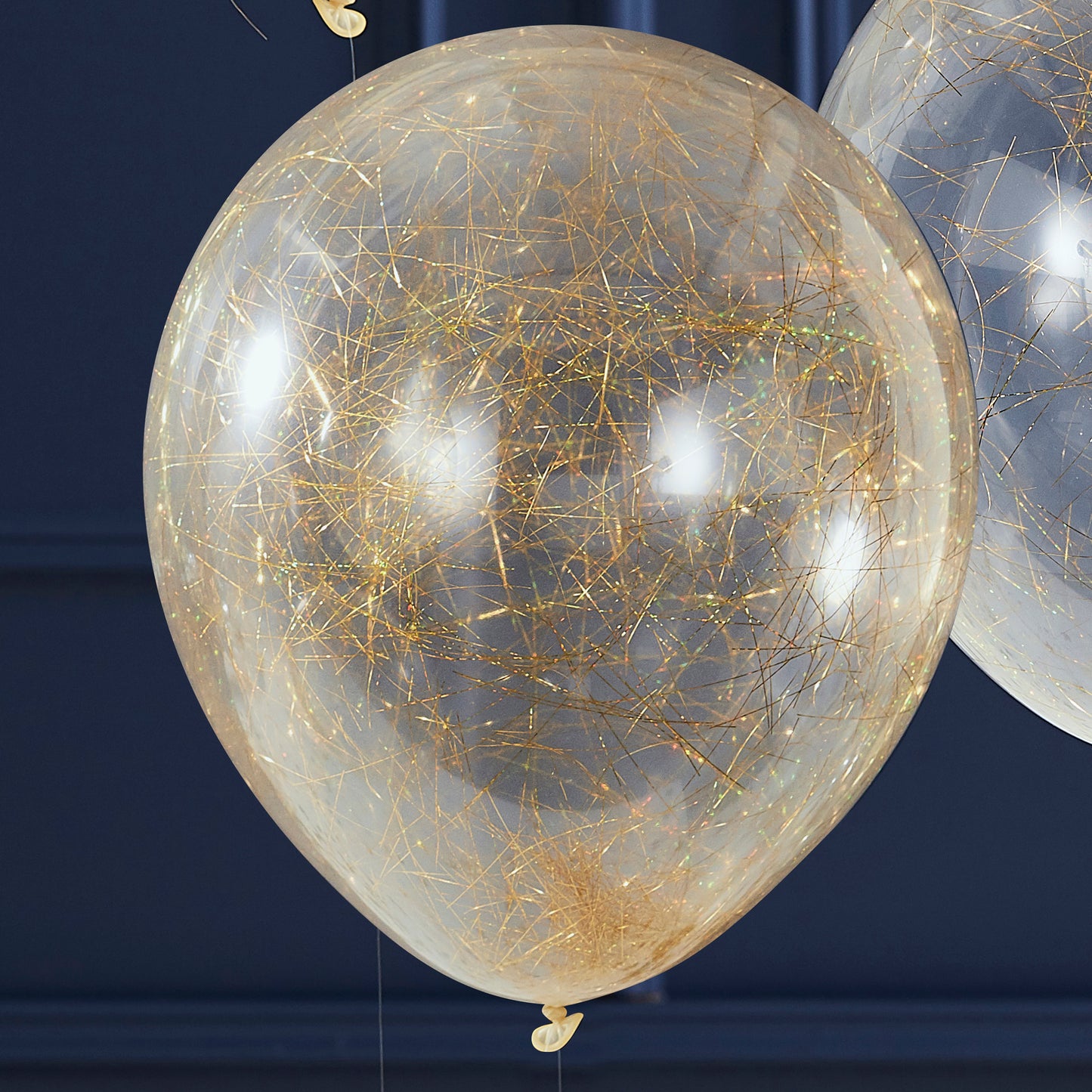 Gold Angel Hair Confetti Balloons