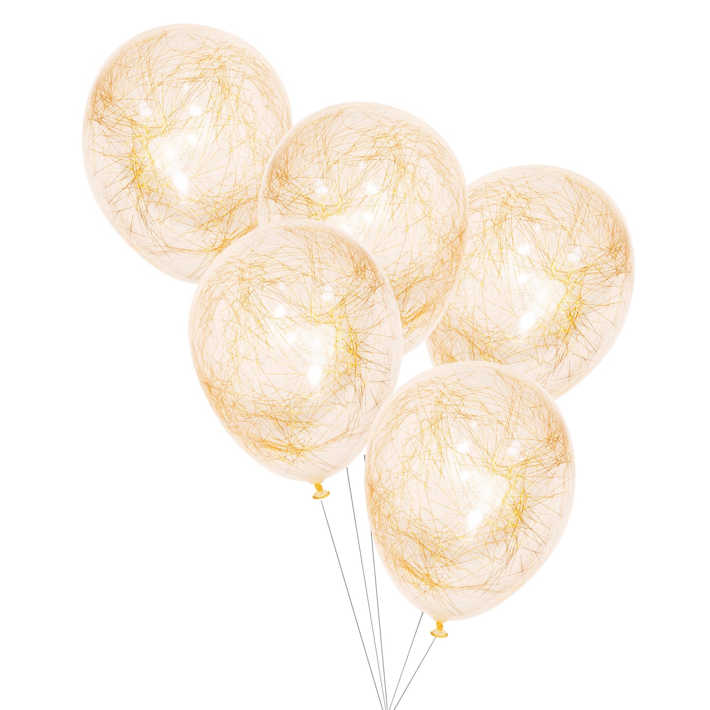 Gold Angel Hair Confetti Balloons
