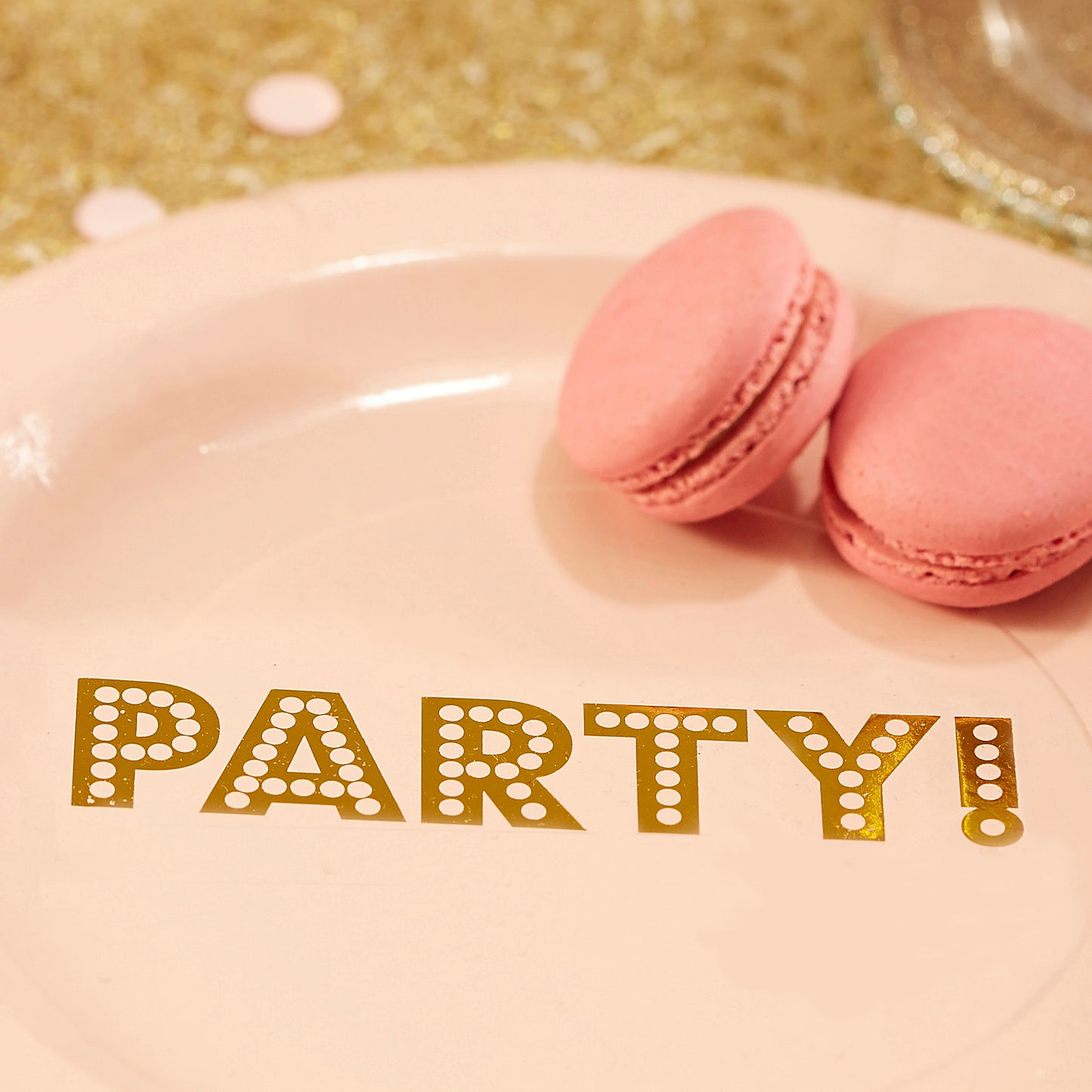 Gold Foiled Paper Plates - Pastel Perfection