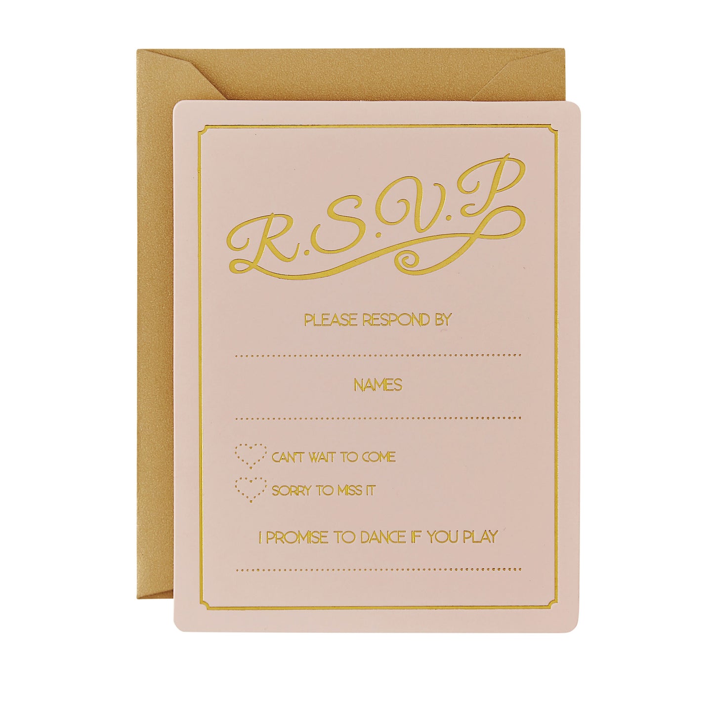 Gold Foiled RSVP Cards - Pastel Perfection