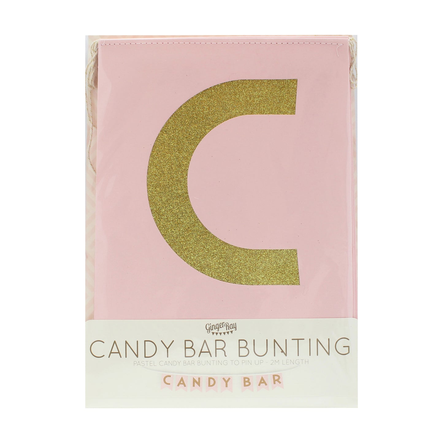 Pink & Gold Candy Bar Bunting - Pastel Perfection