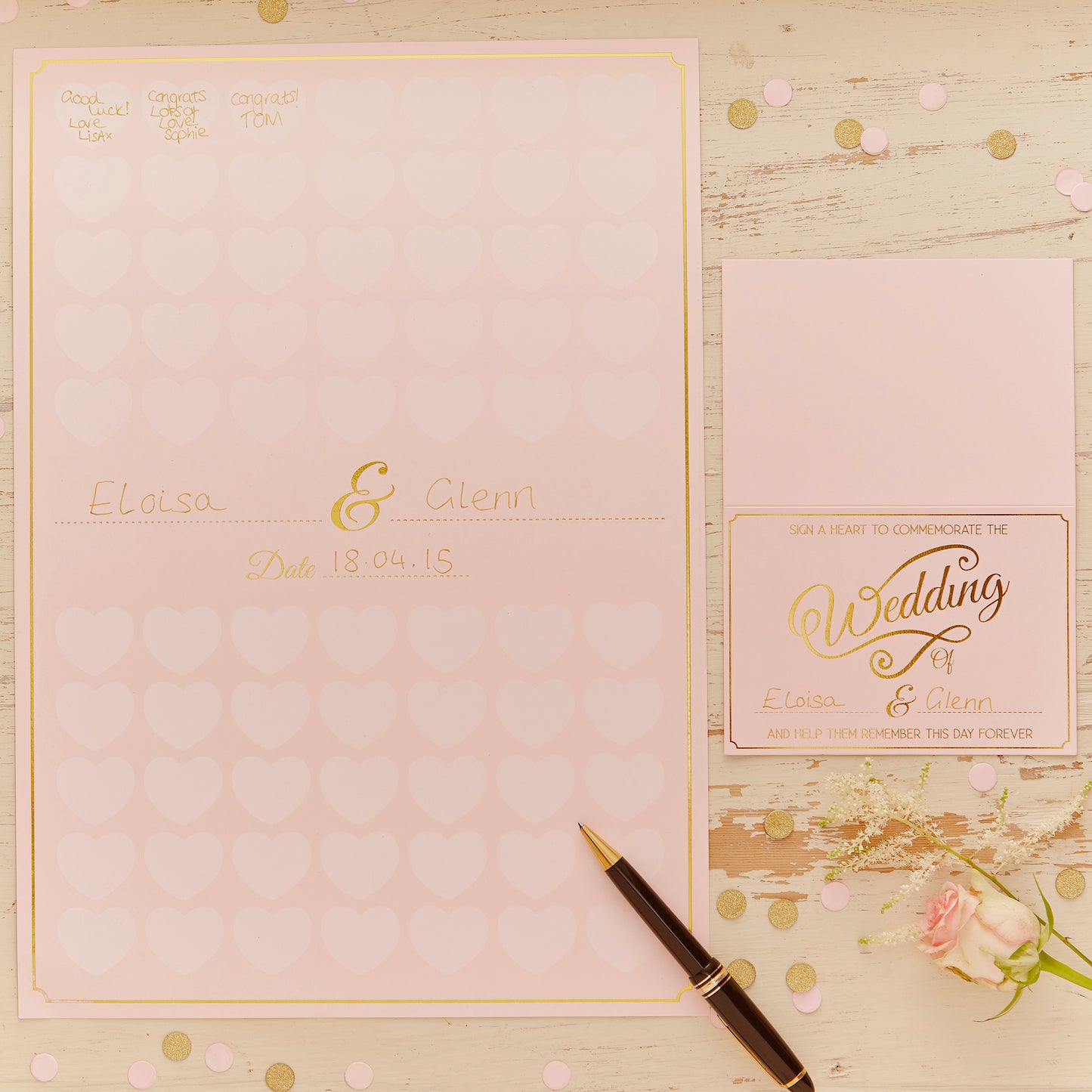 Heart Guest Book A3 Poster - Pastel Perfection