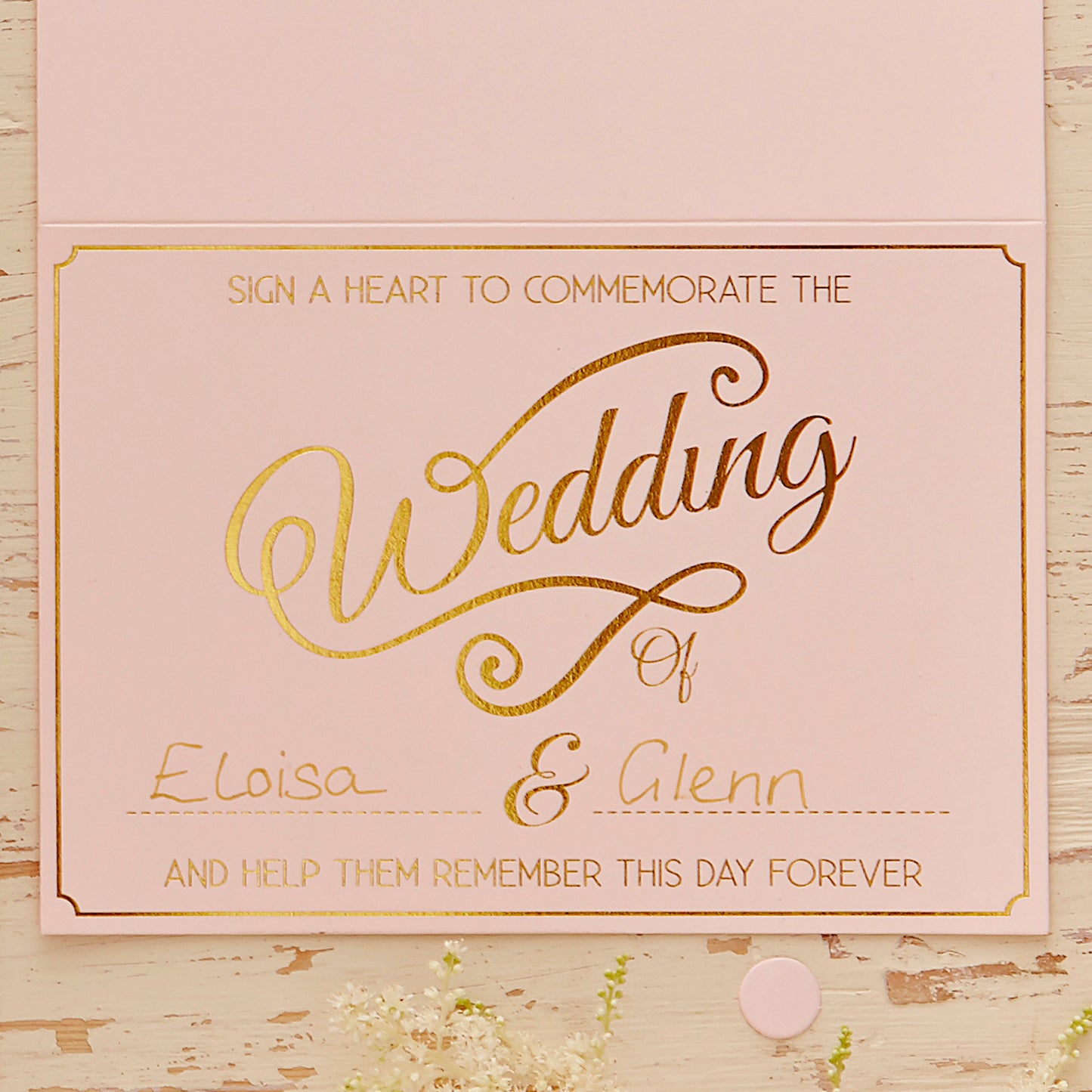 Heart Guest Book A3 Poster - Pastel Perfection