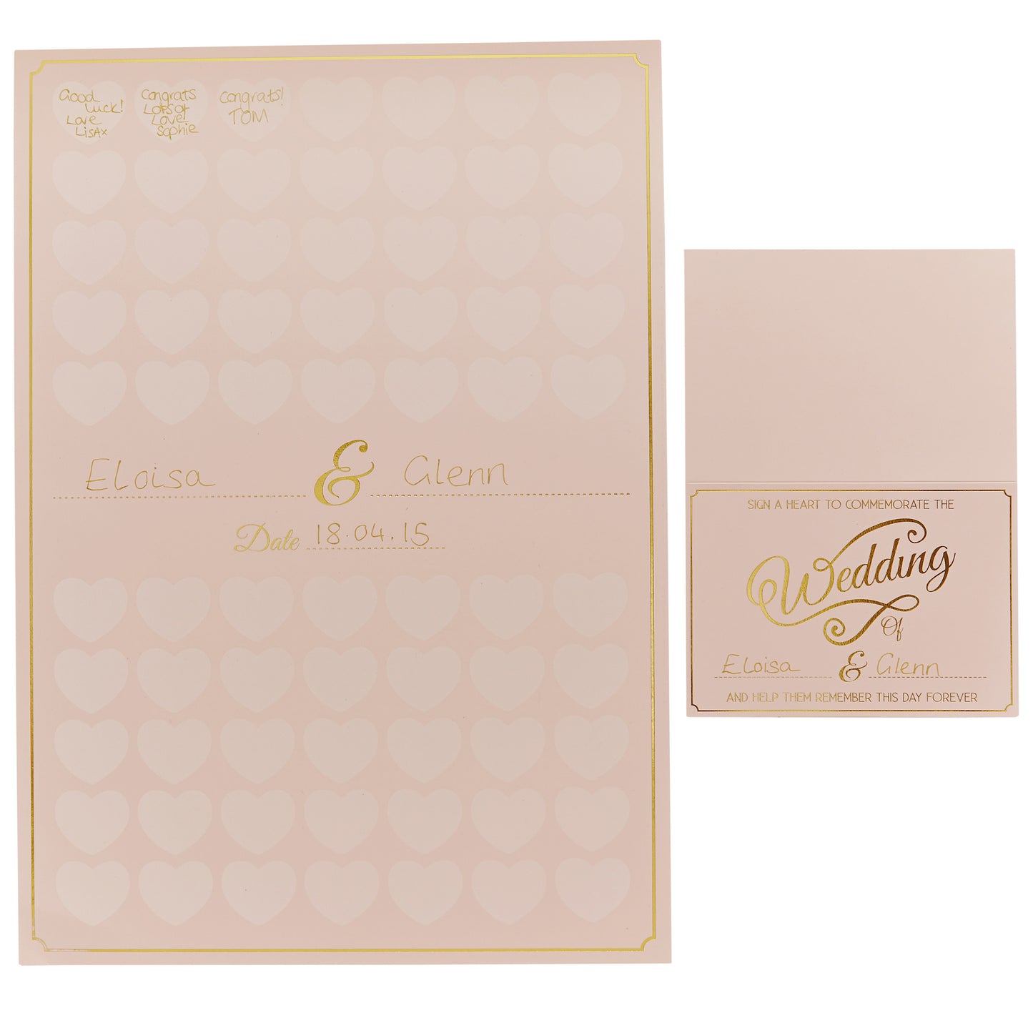 Heart Guest Book A3 Poster - Pastel Perfection