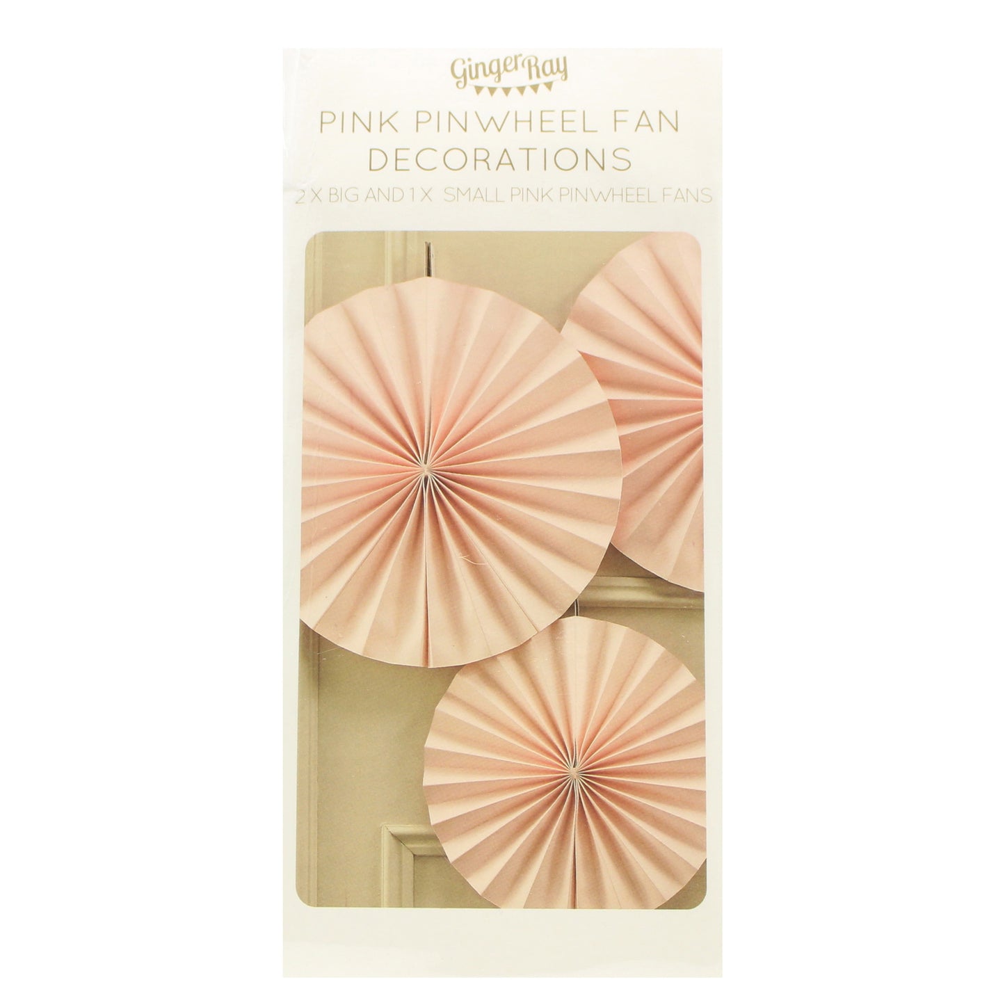 Pink Pinwheel Paper Fan Decorations
