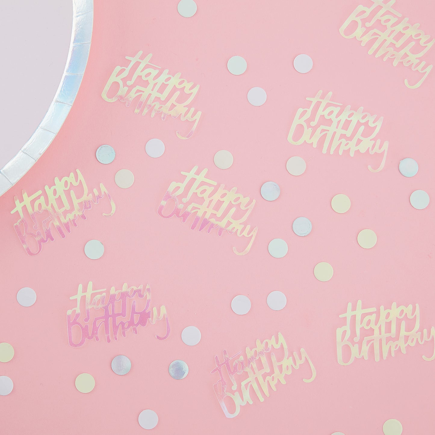 Happy Birthday Iridescent Table Confetti - Pastel Party