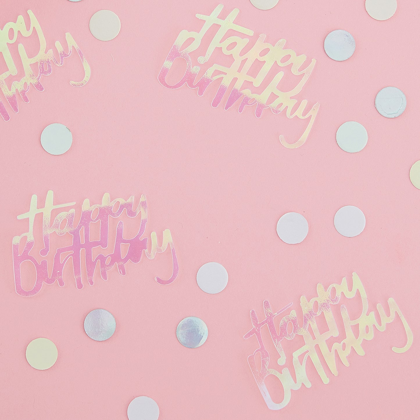 Happy Birthday Iridescent Table Confetti - Pastel Party