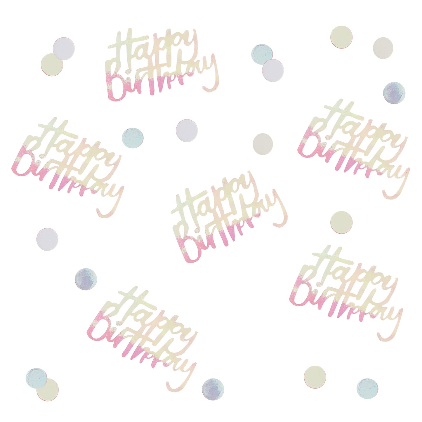 Happy Birthday Iridescent Table Confetti - Pastel Party
