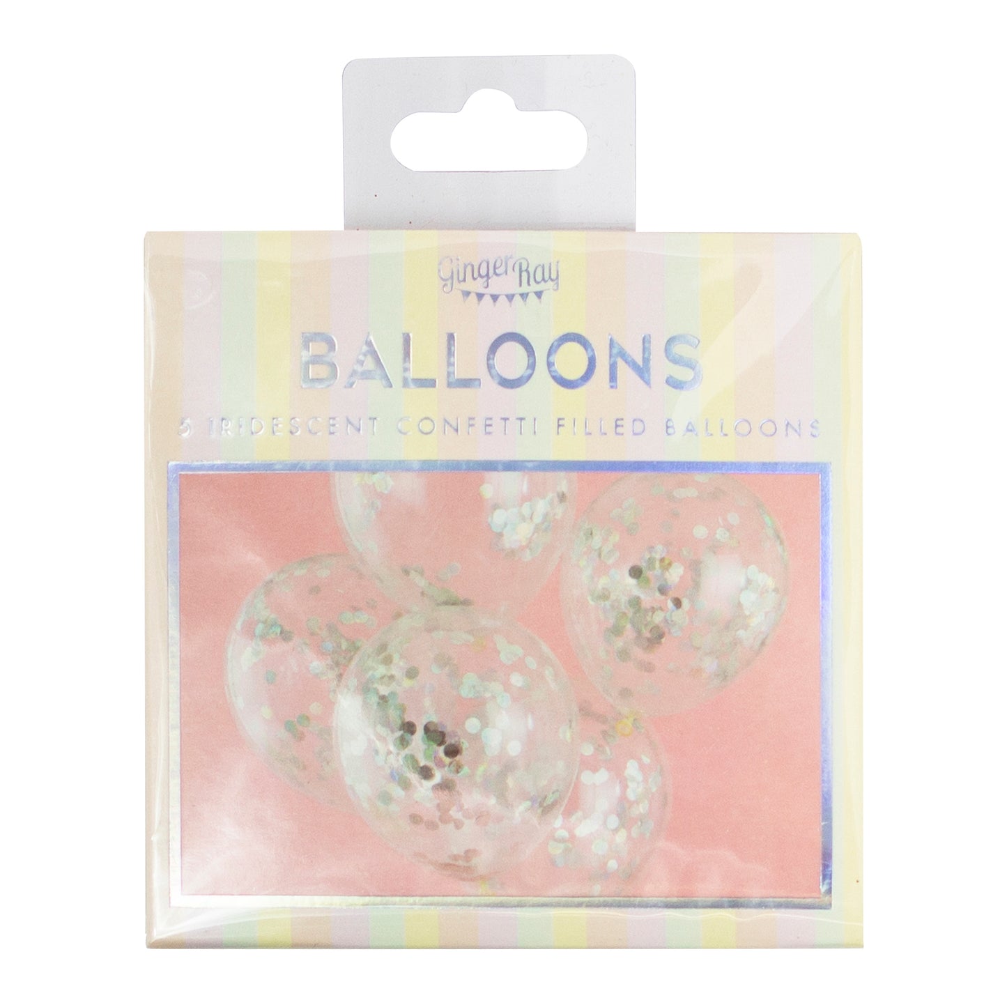 Iridescent Confetti Balloons - Pastel Party