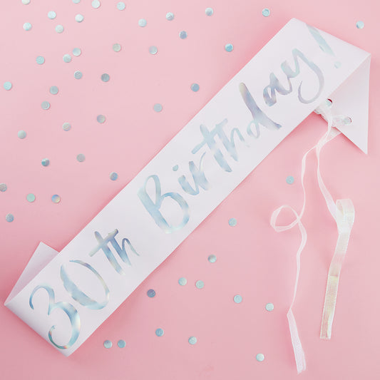 30th Birthday Sash - Pastel Party