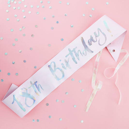 18th Birthday Sash - Pastel Party
