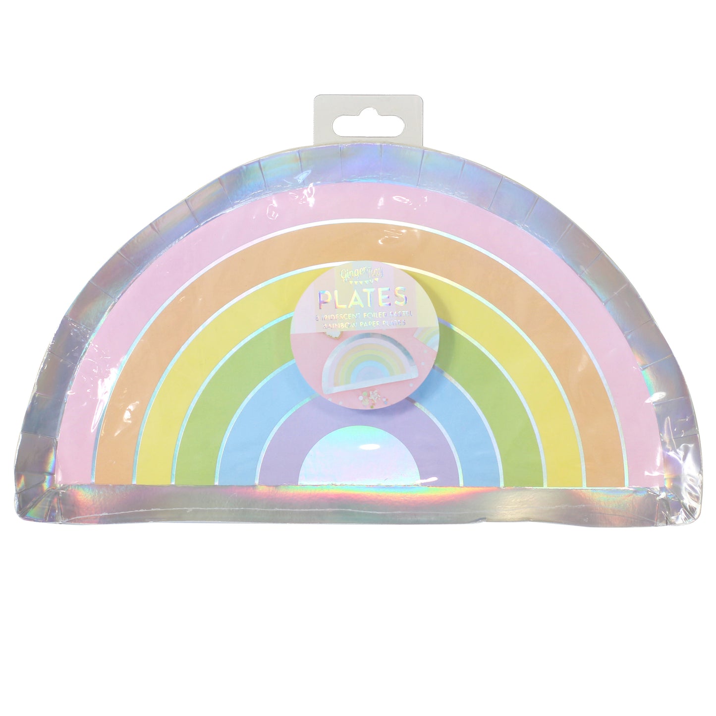Pastel and Iridescent Foiled Rainbow Plates