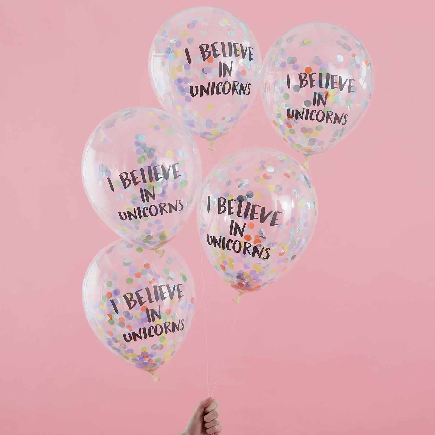 I Believe in Unicorns Confetti Balloons - Pastel Party