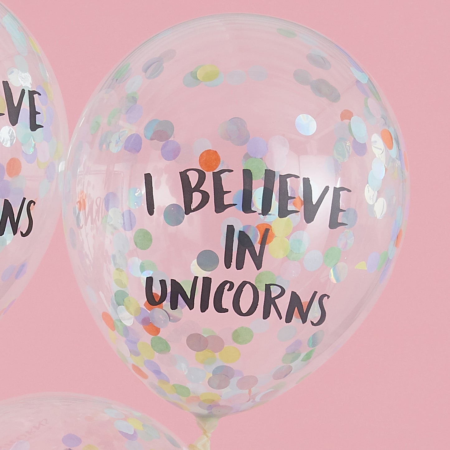 I Believe in Unicorns Confetti Balloons - Pastel Party