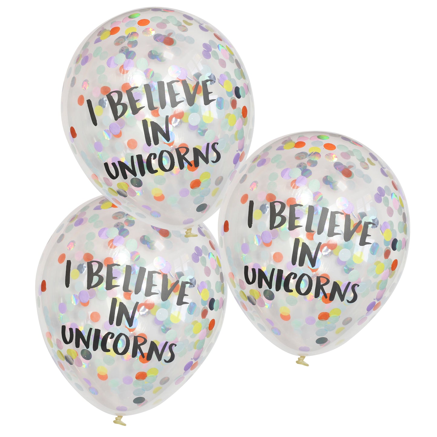 I Believe in Unicorns Confetti Balloons - Pastel Party