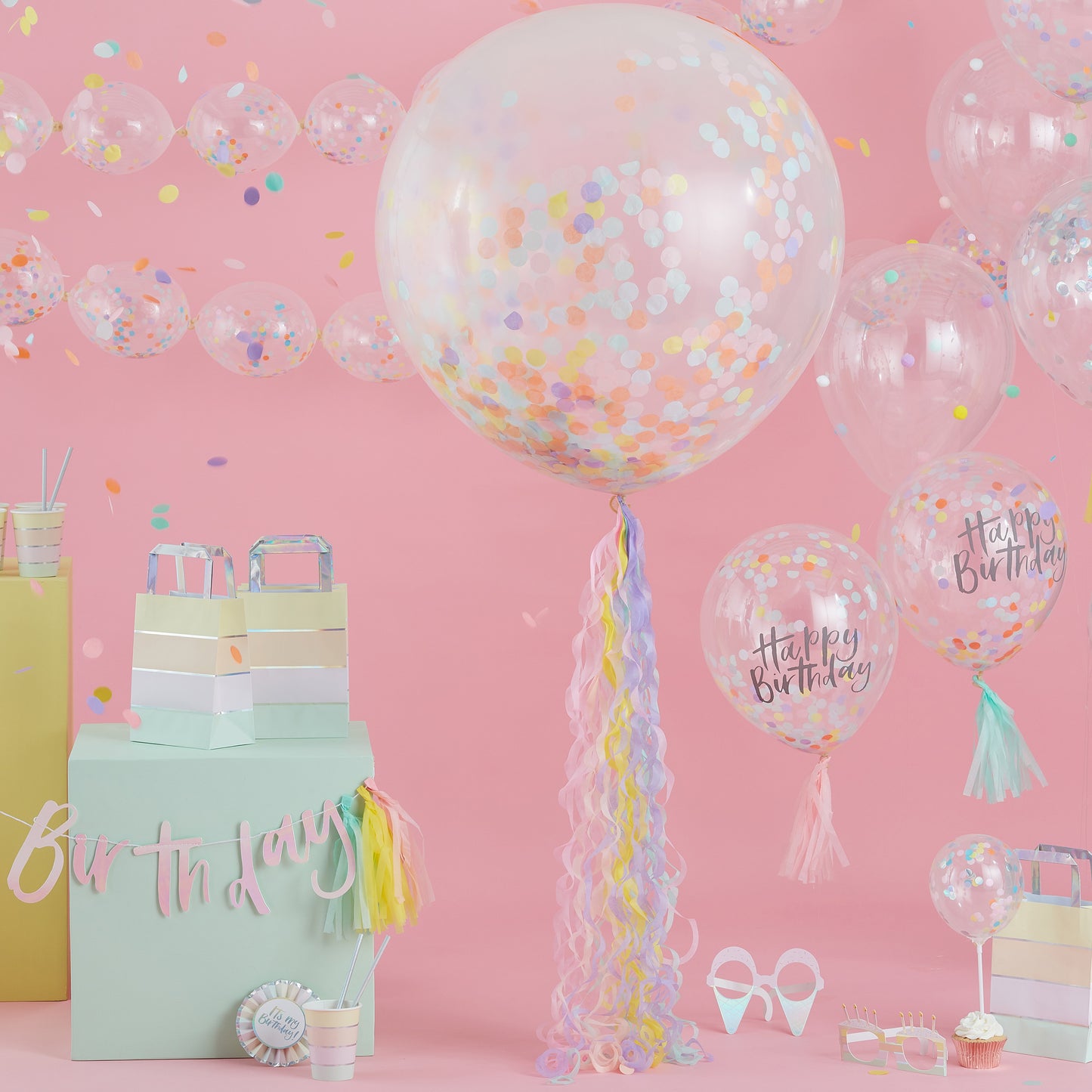 I Believe in Unicorns Confetti Balloons - Pastel Party