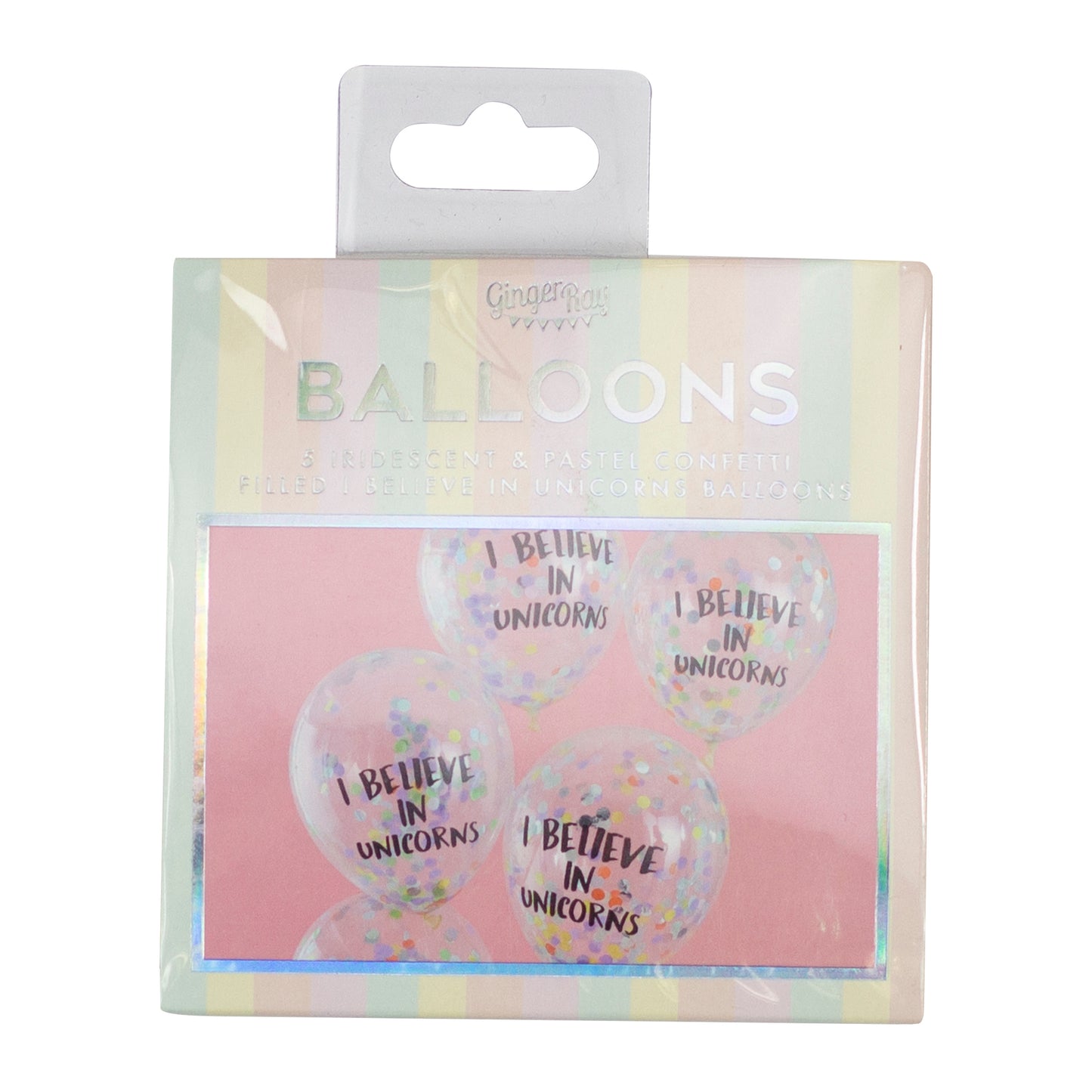 I Believe in Unicorns Confetti Balloons - Pastel Party