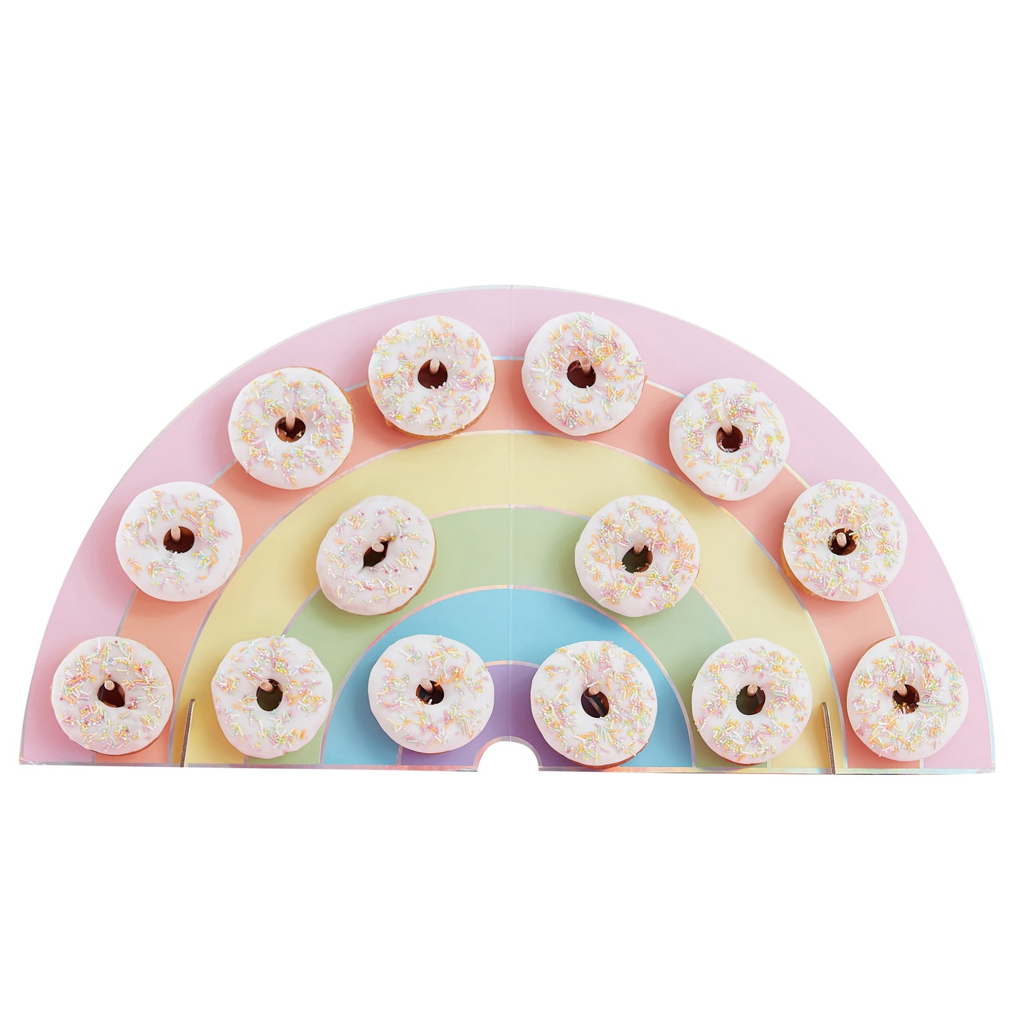 Rainbow Donut Wall Birthday Cake Alternative