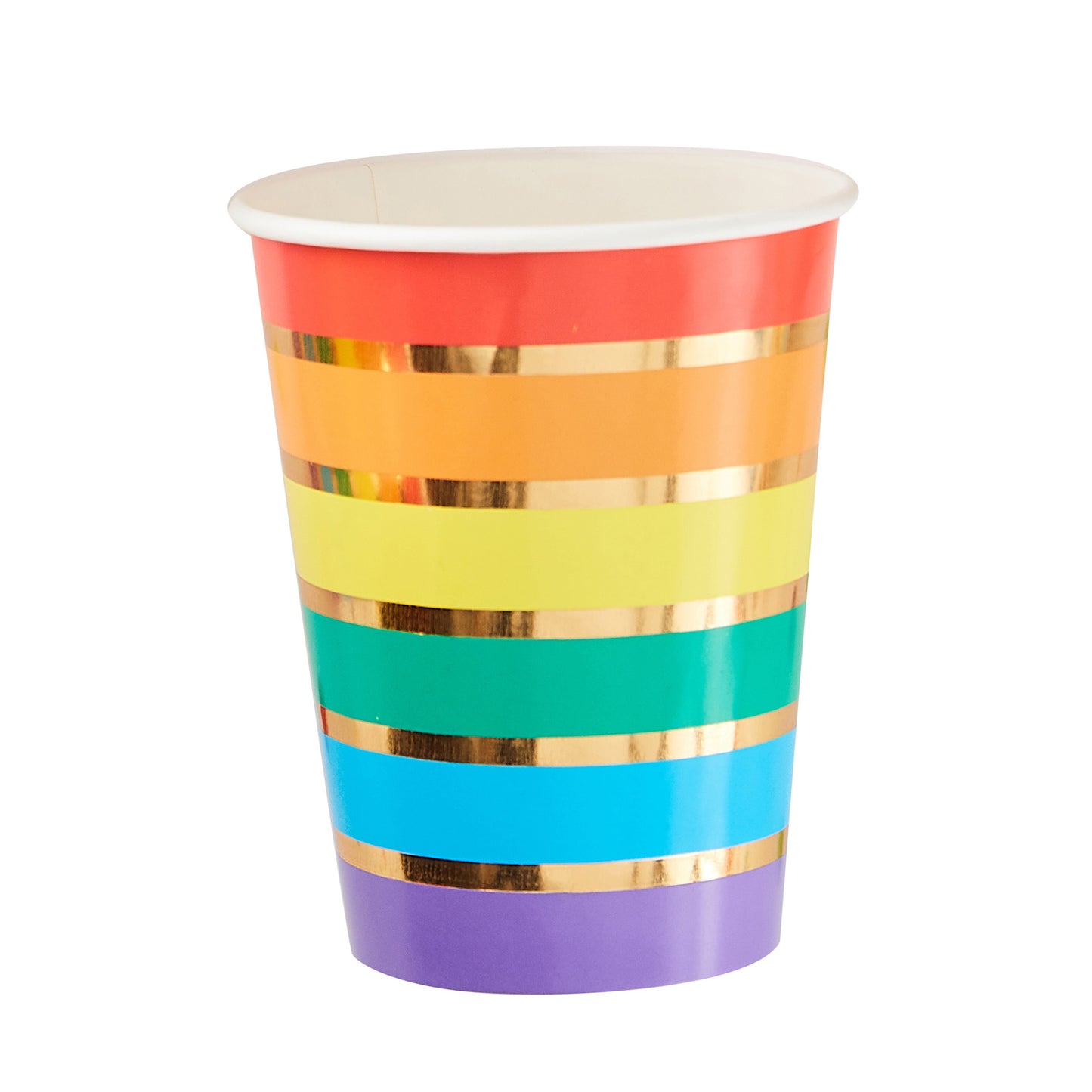 Gold Foil Rainbow Party Paper Cups
