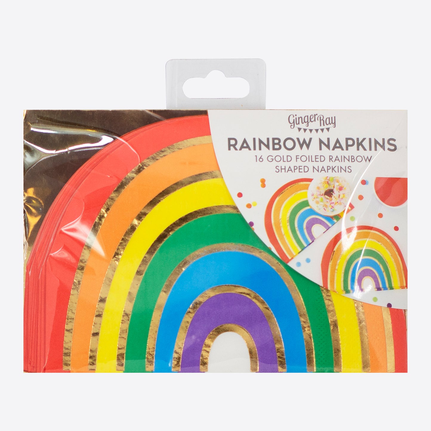 Gold Foiled Rainbow Party Napkins
