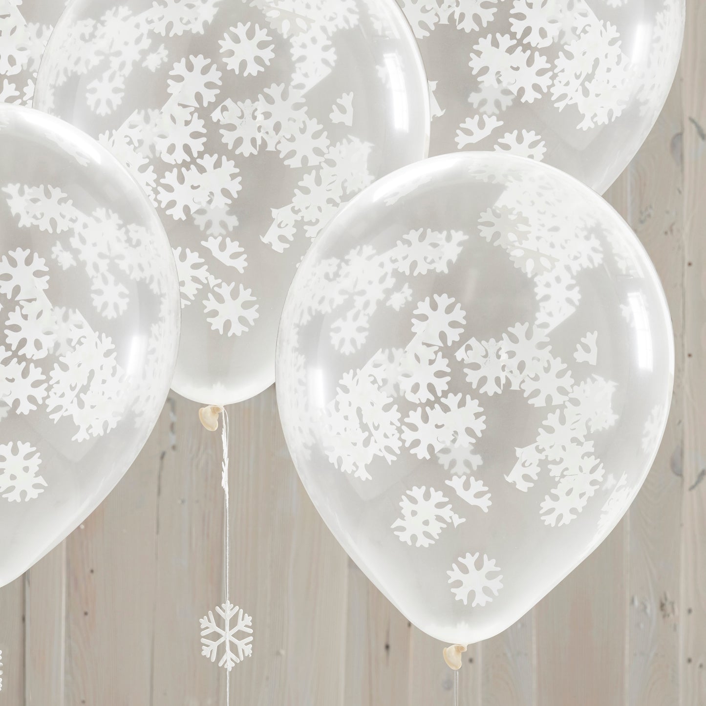 Snowflake Shaped Confetti Balloons