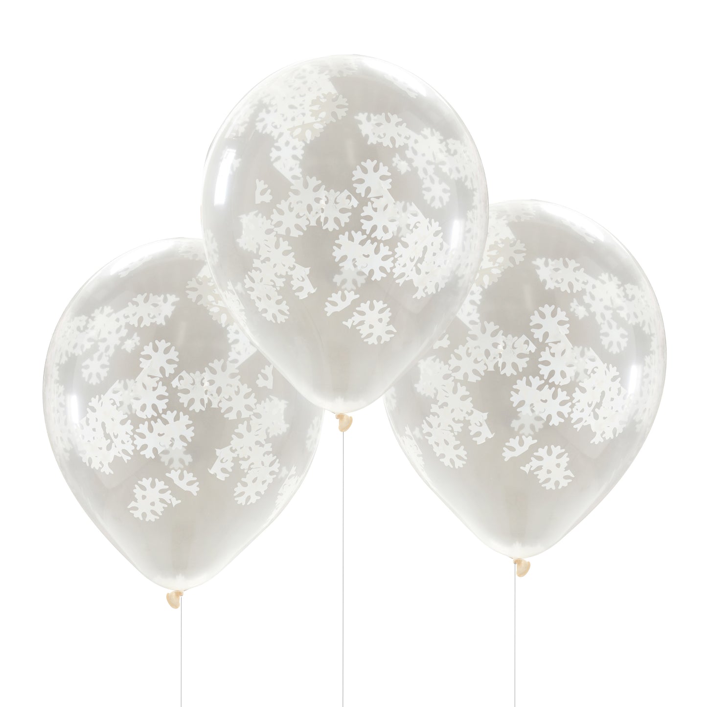 Snowflake Shaped Confetti Balloons
