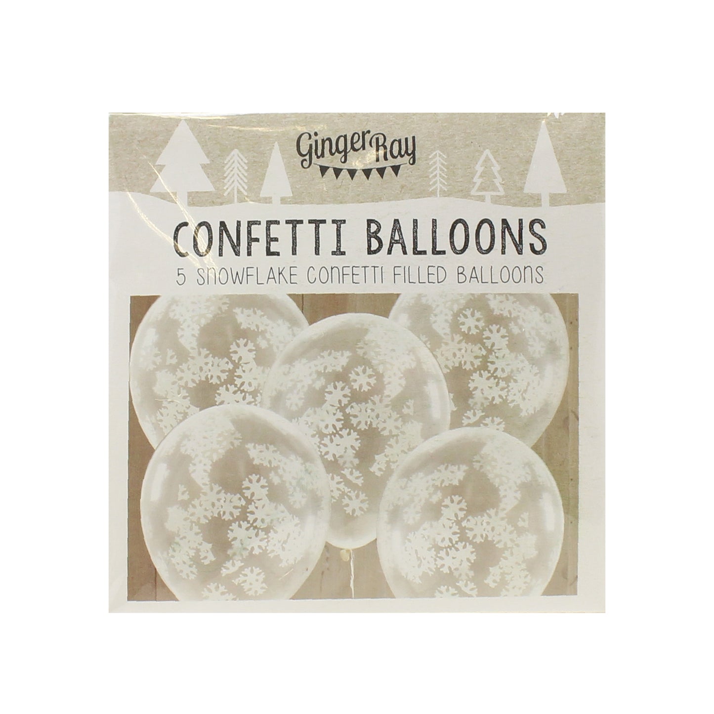 Snowflake Shaped Confetti Balloons