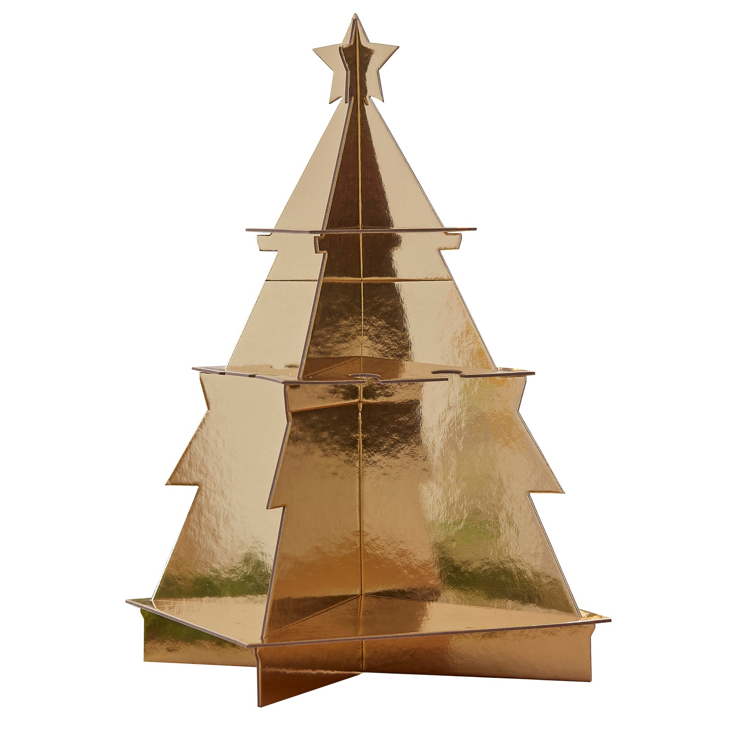 Gold 3D Christmas Tree Treat and Drinks Stand