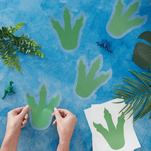 Dinosaur Party Footprint Stickers