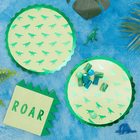 Paper Dinosaur Party Plates