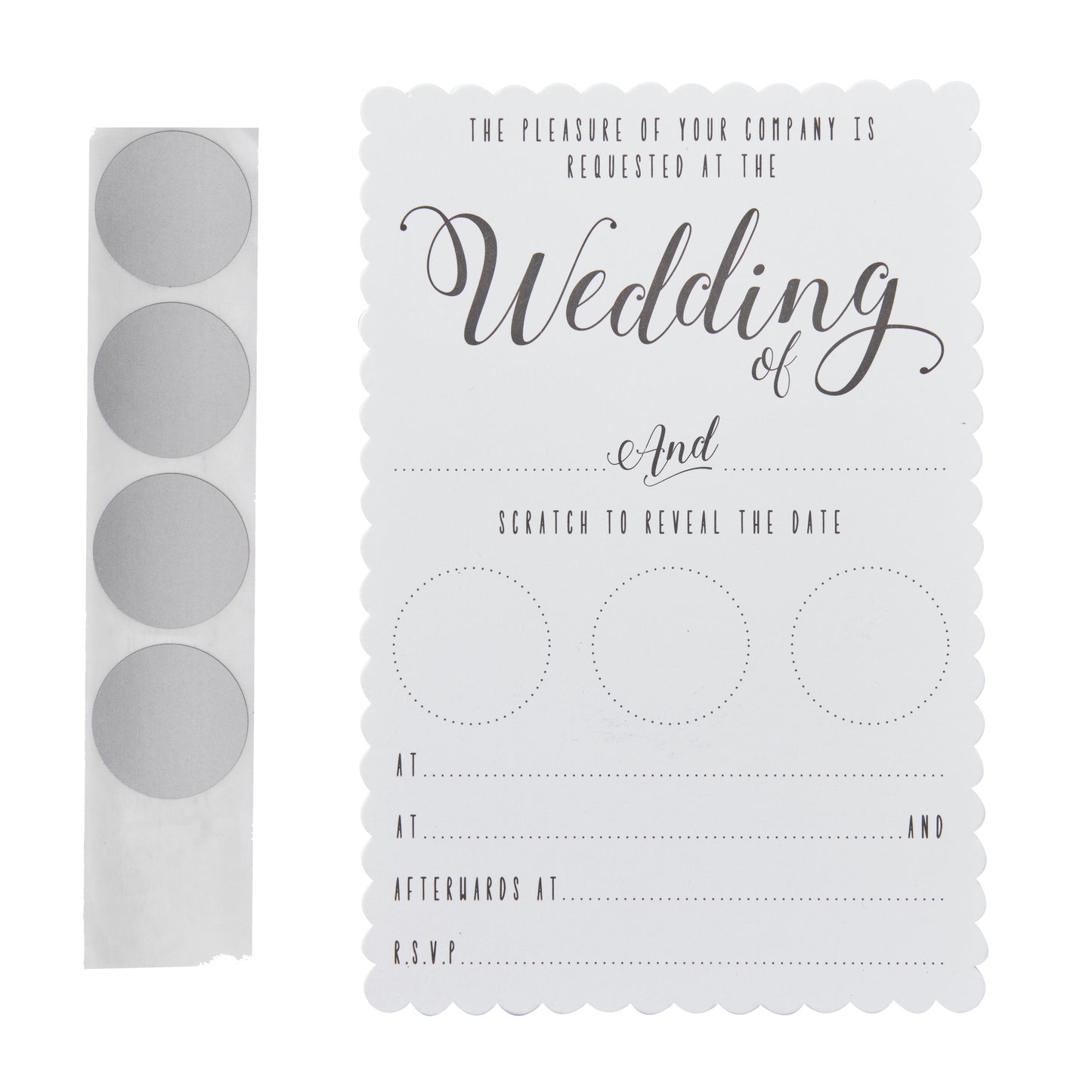 White Scratch The Date Wedding invitations - Scratch & Reveal