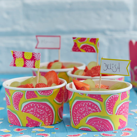 Food Flags / Cupcake Sticks - Summer Fruits