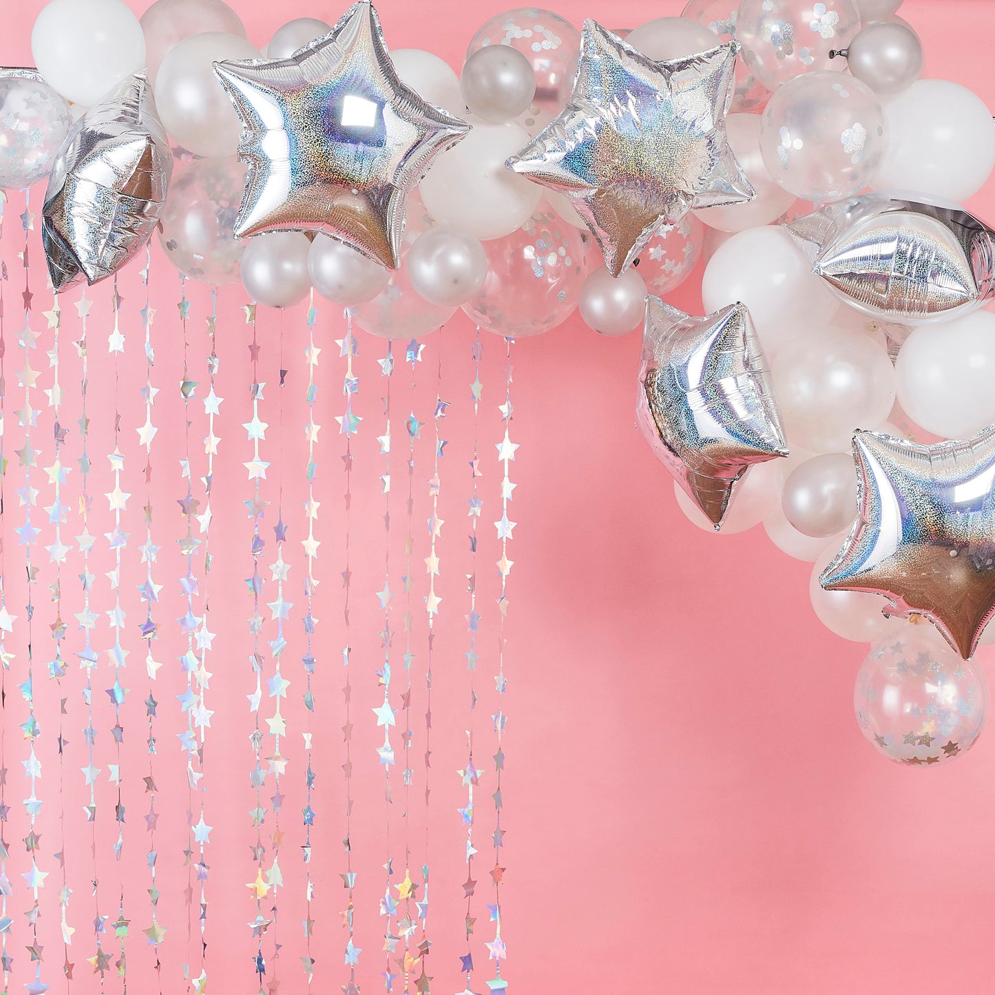 Silver Iridescent Balloon Arch Kit