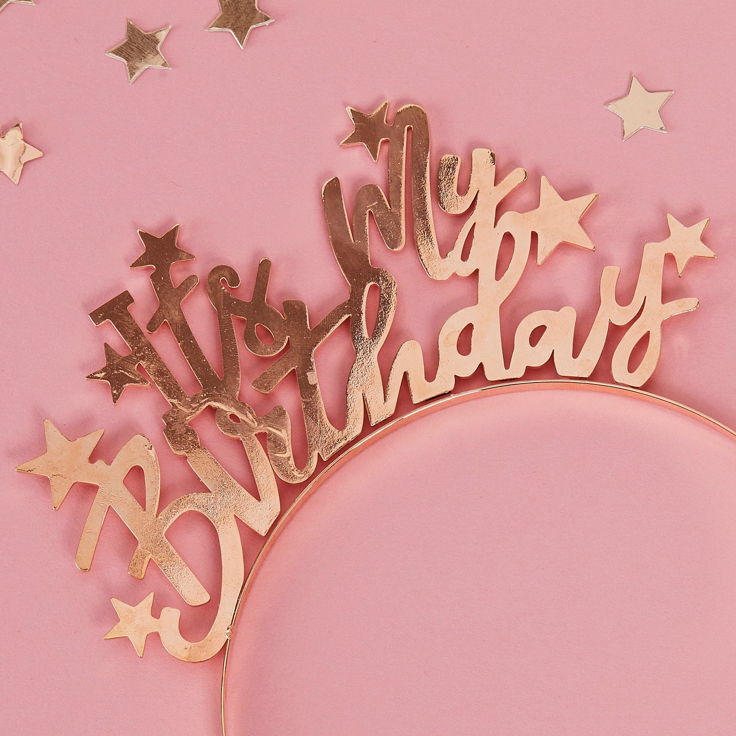 Gold Metal It's My Birthday Accessory Headband