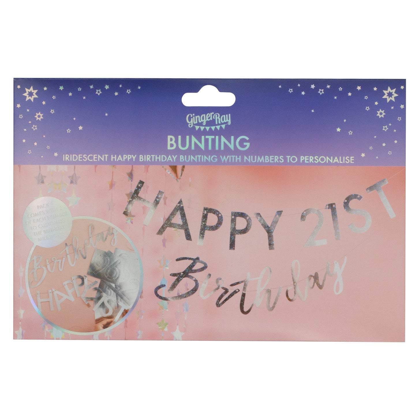 Iridescent Personalised Birthday Bunting