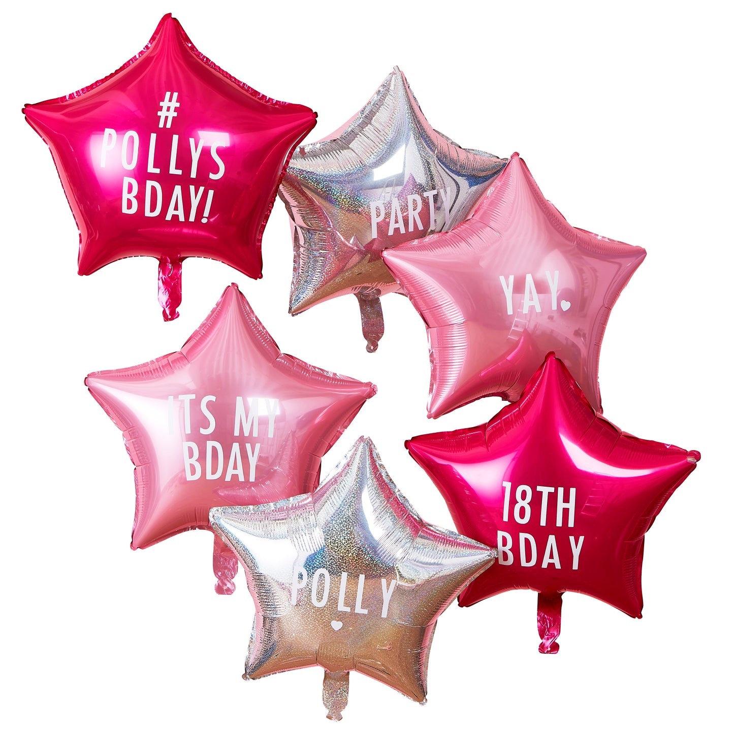 Personalisable Star Party Balloons with Stickers