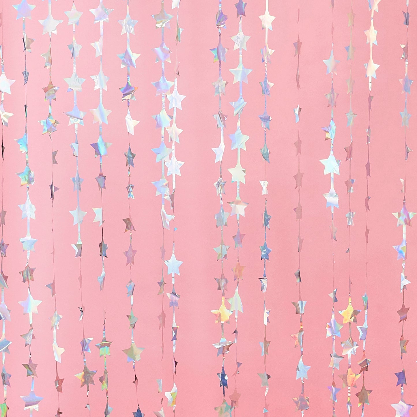 Iridescent Foil Star Hanging Party Backdrop