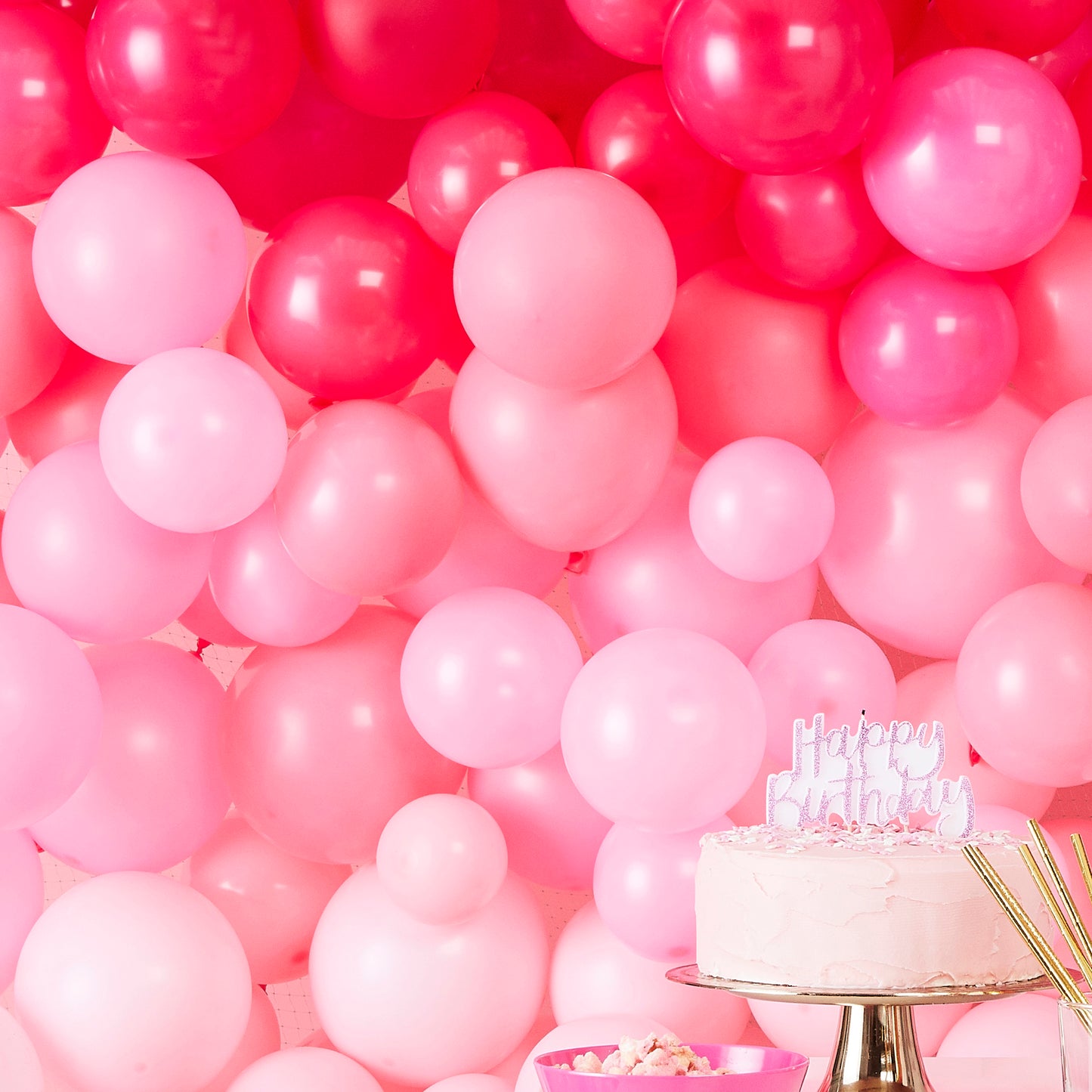 Ombre Pink Balloon Wall Decoration