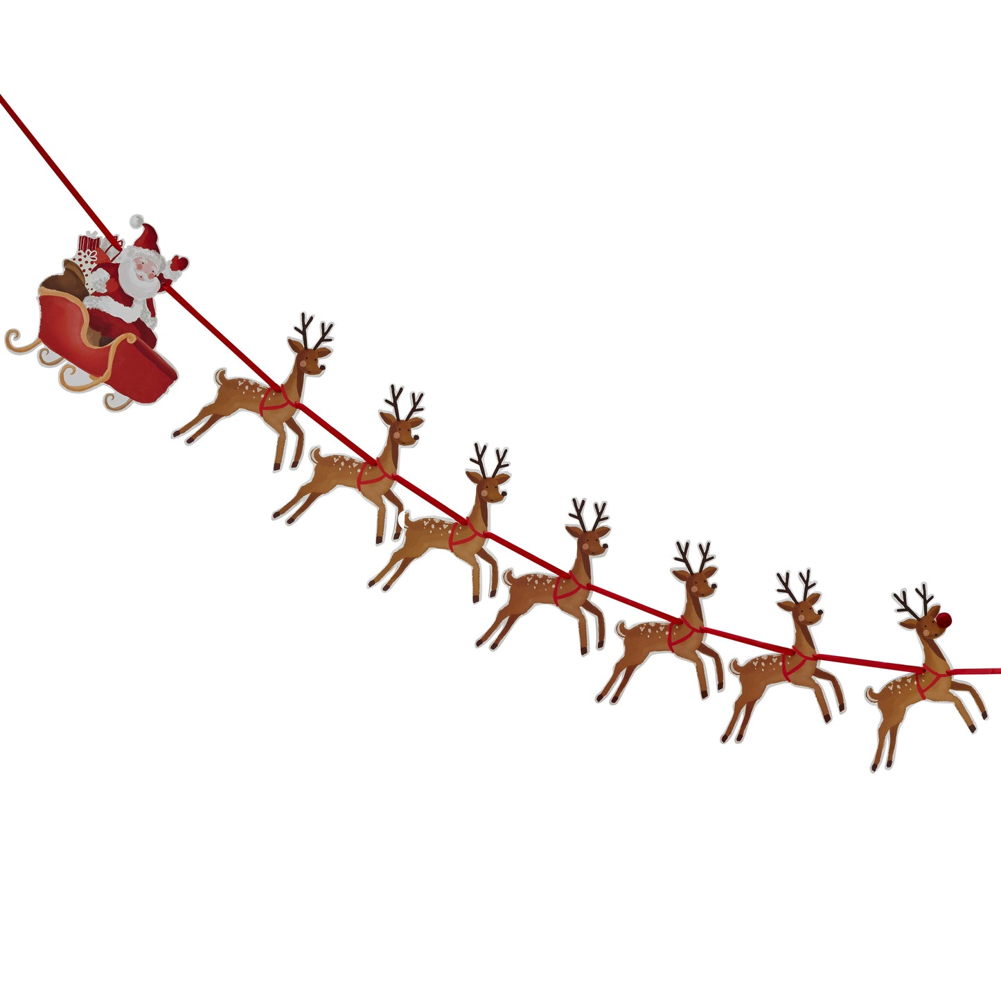 Reindeer & Santa Sleigh Christmas Bunting