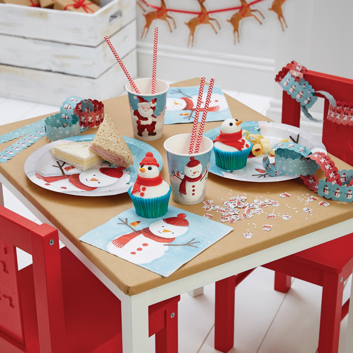 Reindeer & Santa Sleigh Christmas Bunting