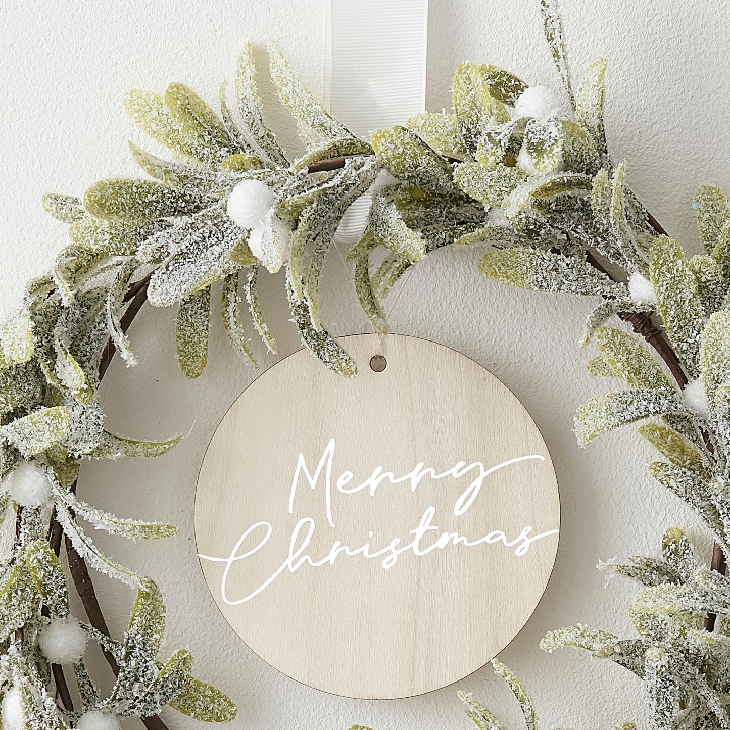 Mistletoe And Merry Christmas Door Wreath