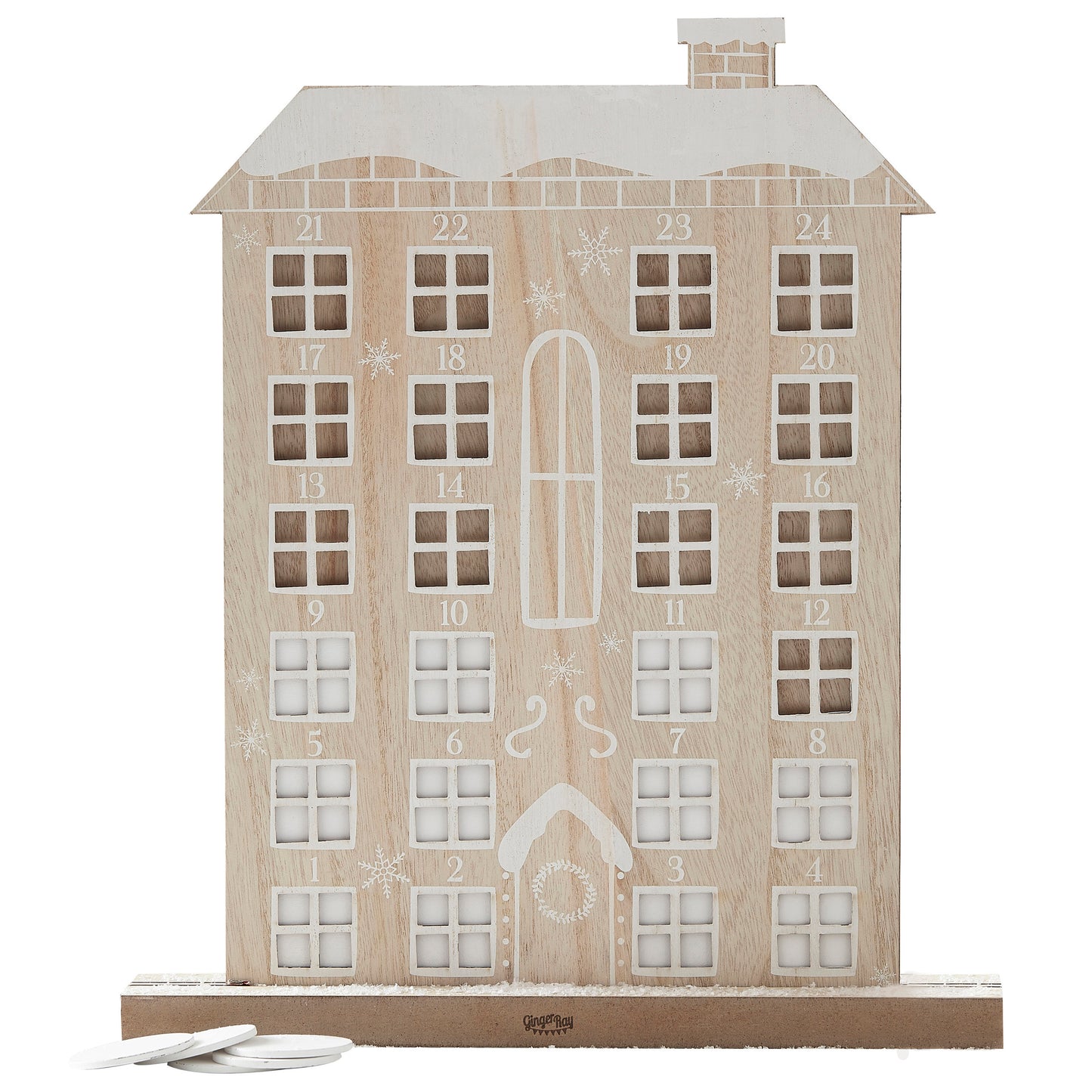 Wooden Reusable Advent Calendar House