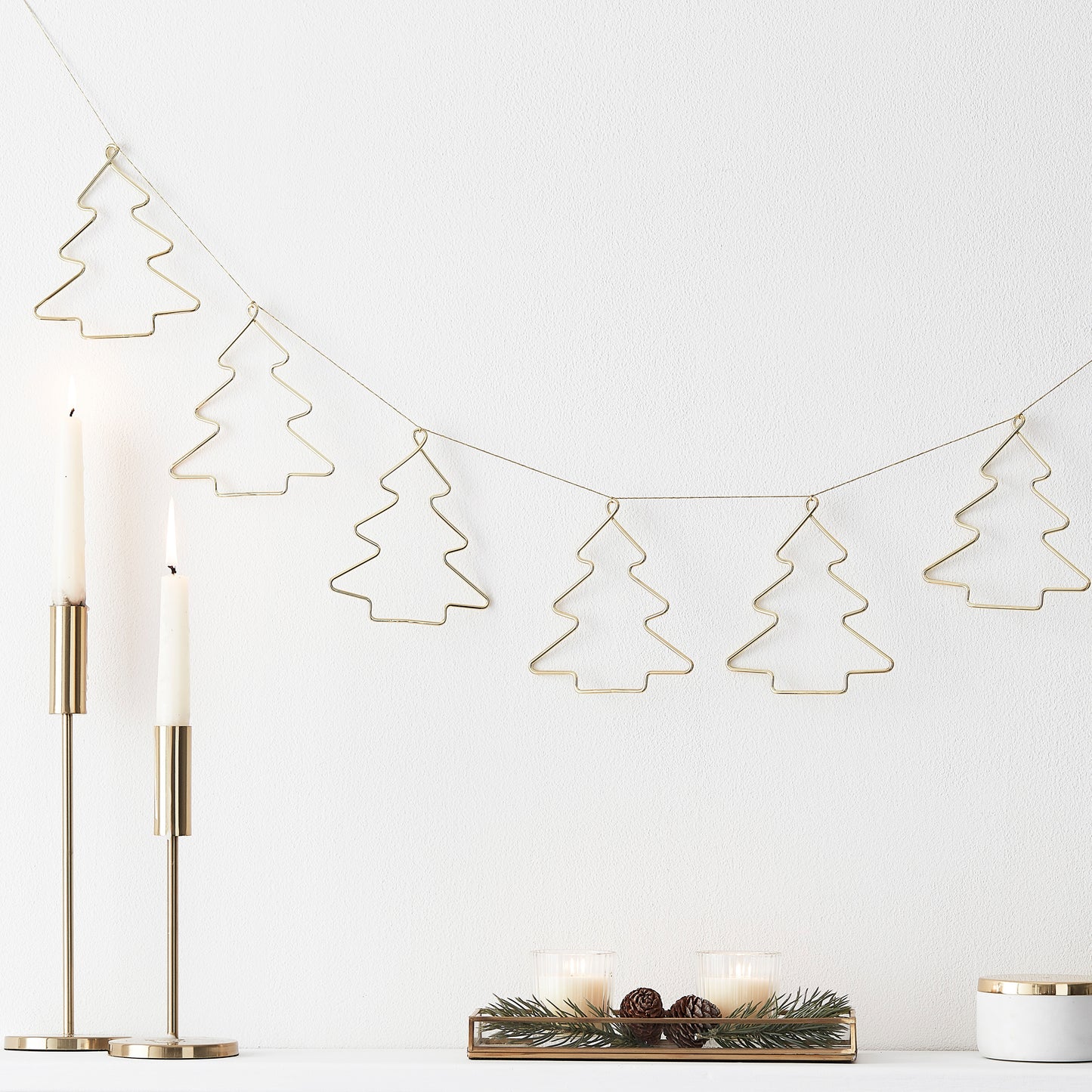 Christmas Gold Contemporary Bunting Decoration
