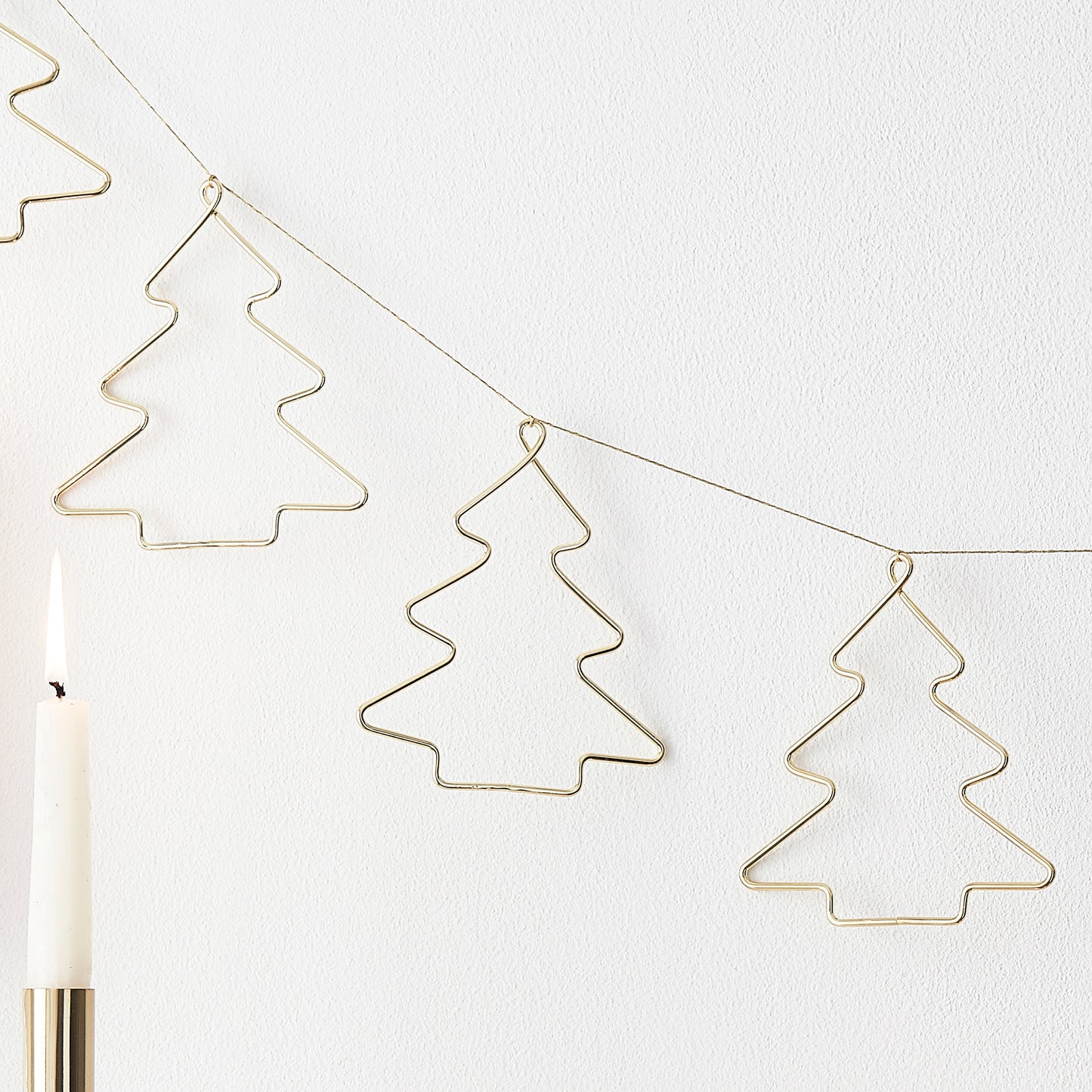 Christmas Gold Contemporary Bunting Decoration