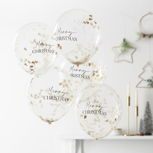 Merry Christmas Confetti Balloons