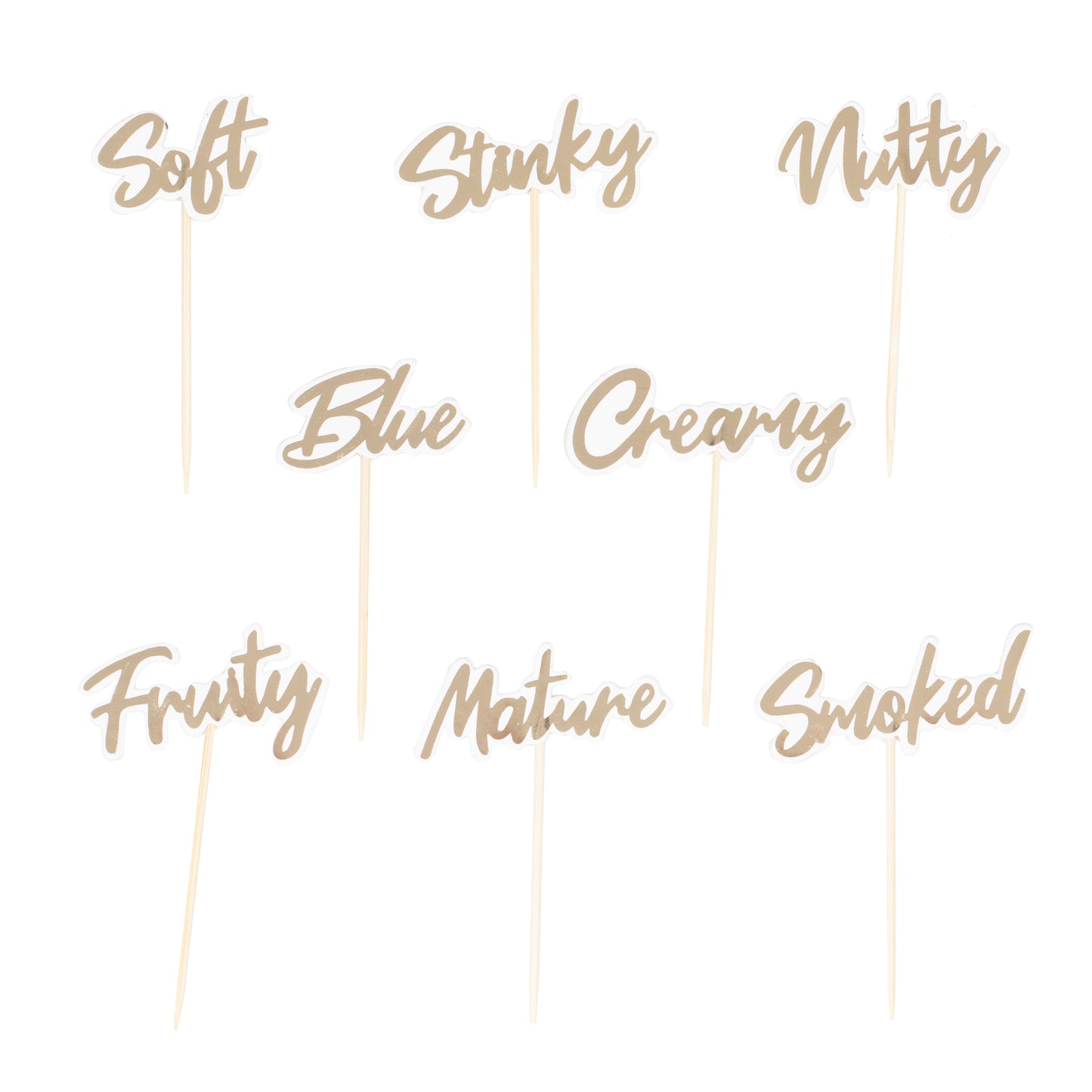 Gold Cheese Board Party Food Picks